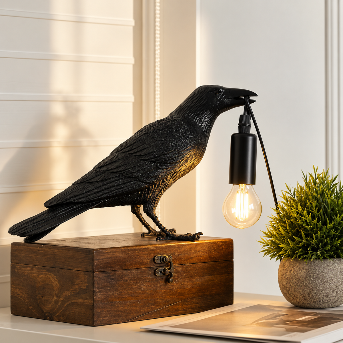 Mercer District® — Nevermore Raven Lamp
