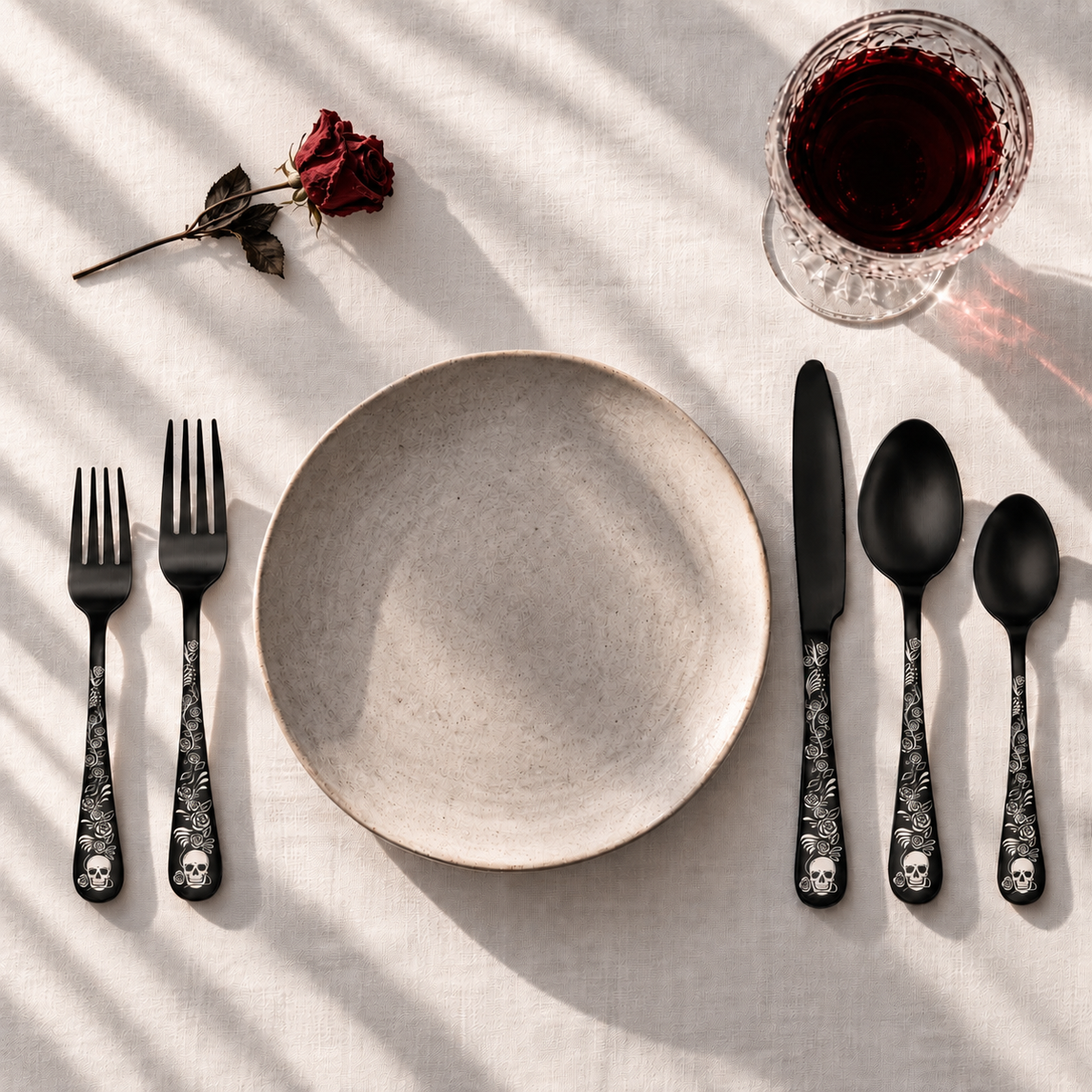 Mercer District® — Memento Mori Flatware Set