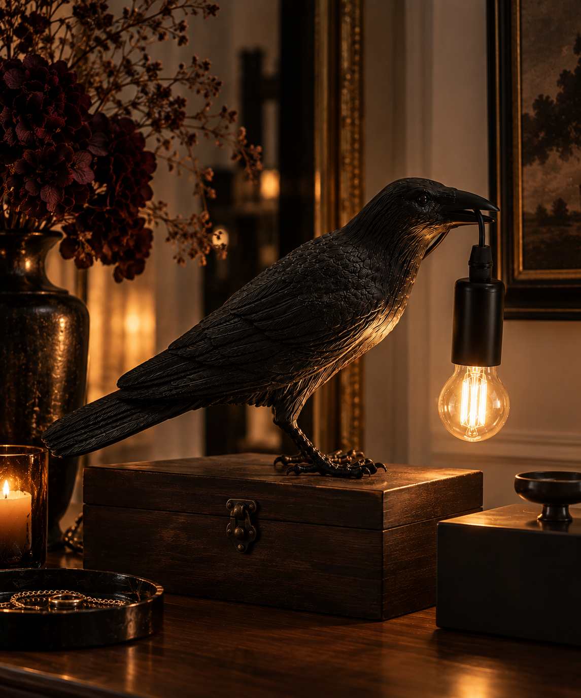 Mercer District® — Nevermore Raven Lamp
