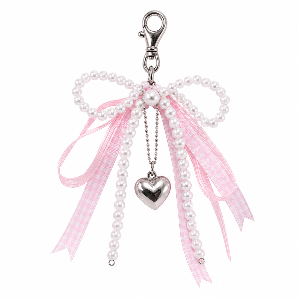 Mercer District® – Pink Pearls & Ribbons Charm