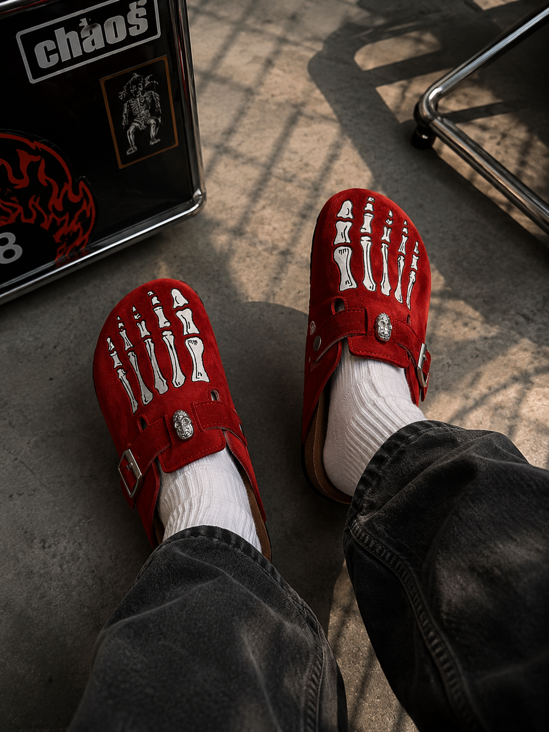 Mercer District™ Skeleton Bone Clogs