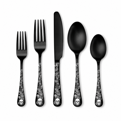 Mercer District® — Memento Mori Flatware Set