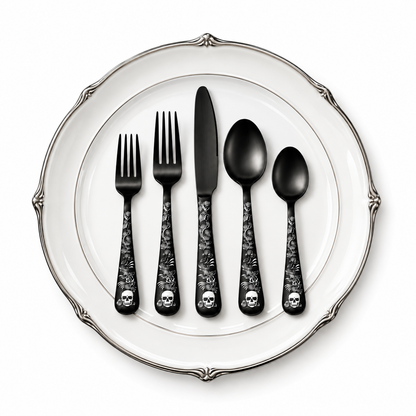 Mercer District® — Memento Mori Flatware Set