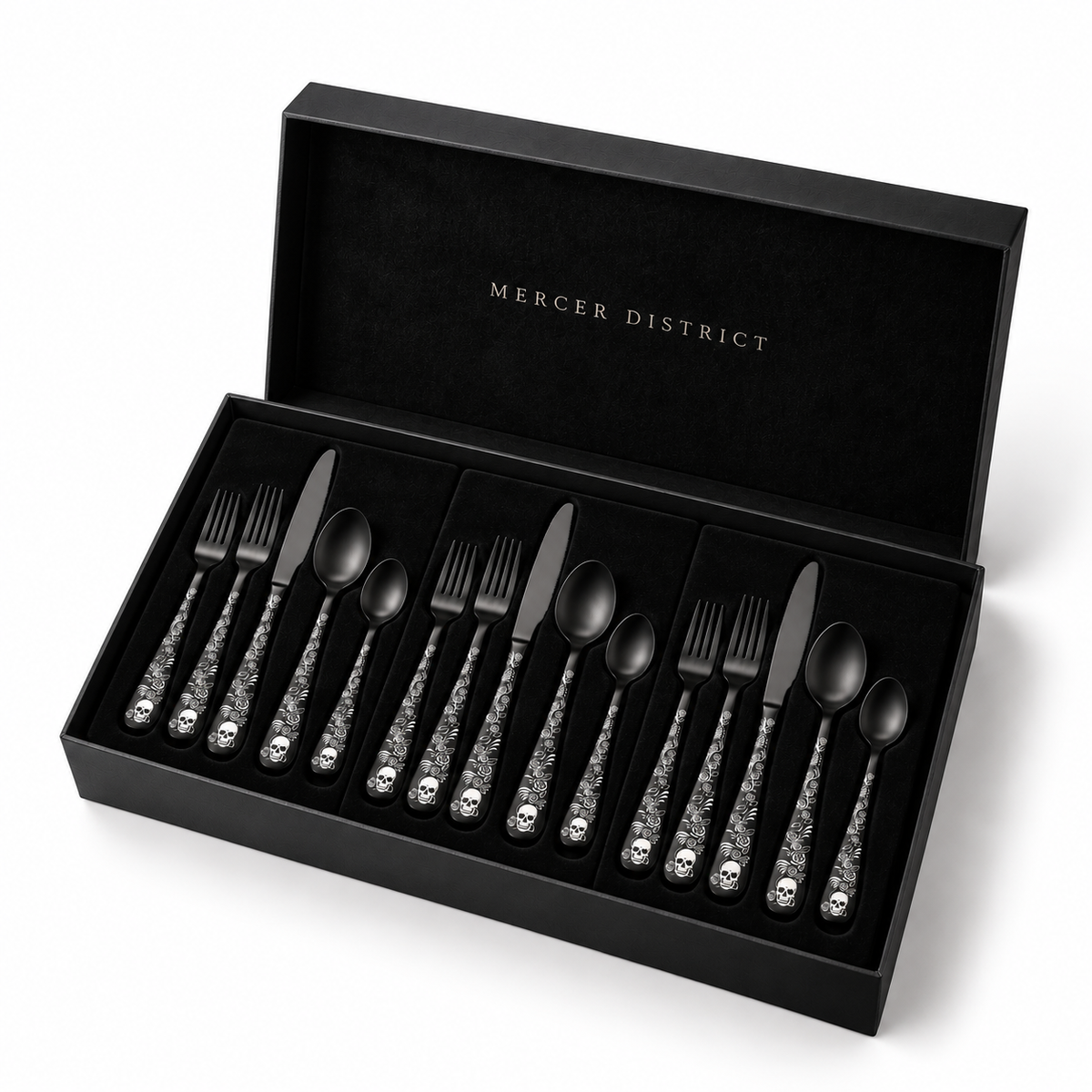 Mercer District® — Memento Mori Flatware Set