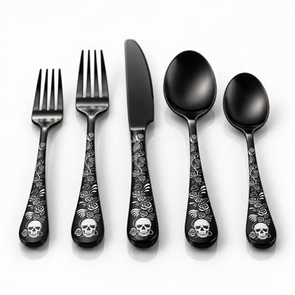 Mercer District® — Memento Mori Flatware Set